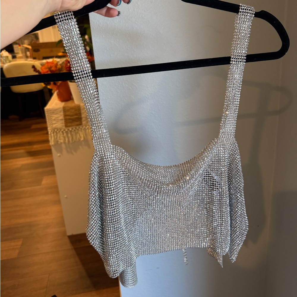 Windsor Glittering Silver Top